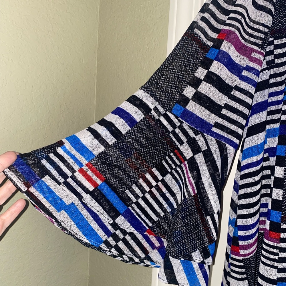 Calessa Chic Striped Patchwork Blouse - image 2